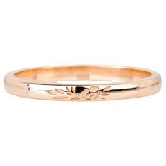 14K Gold Poppy Botanical Wedding Ring – Elegant Floral Design in the Botanica