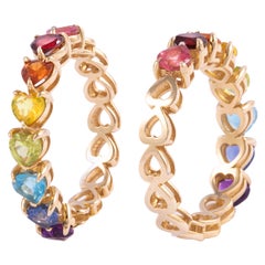 14k Gold Rainbow Half-Eternity Ring 'Yellow Gold'