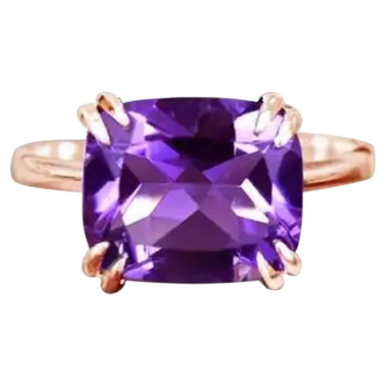 Customizable 14k Gold Rectangle Gemstone Ring Gemstone Engagement Ring For Sale at 1stDibs