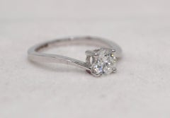 14k Gold Ring Certified Moissanite Ring Round Solitaire Diamond Ring 14k Gold