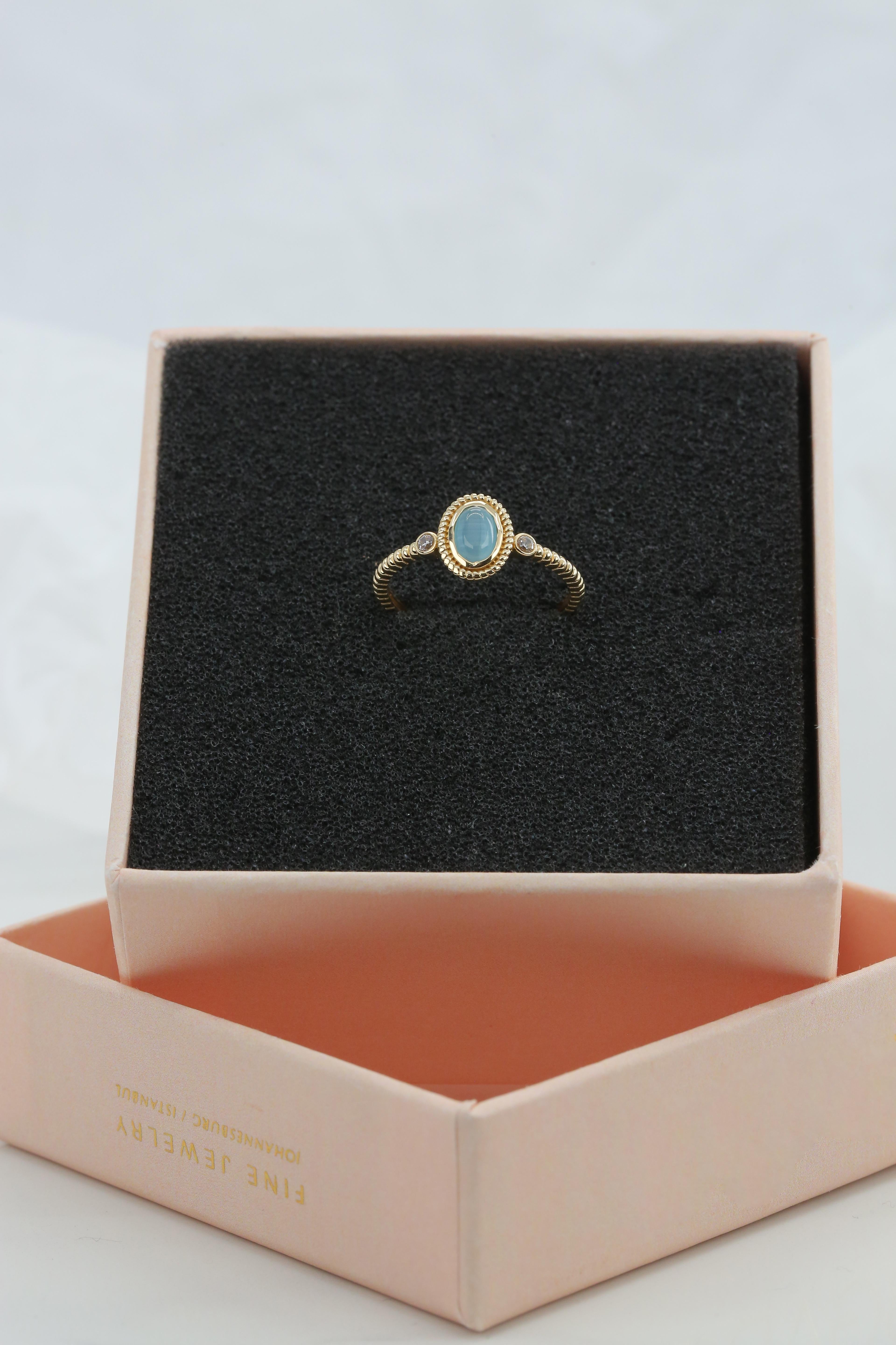 For Sale:  14k Gold Ring, Daily Gold Jewelry, Gift Rings, Combined Ring, Stone Ring 12