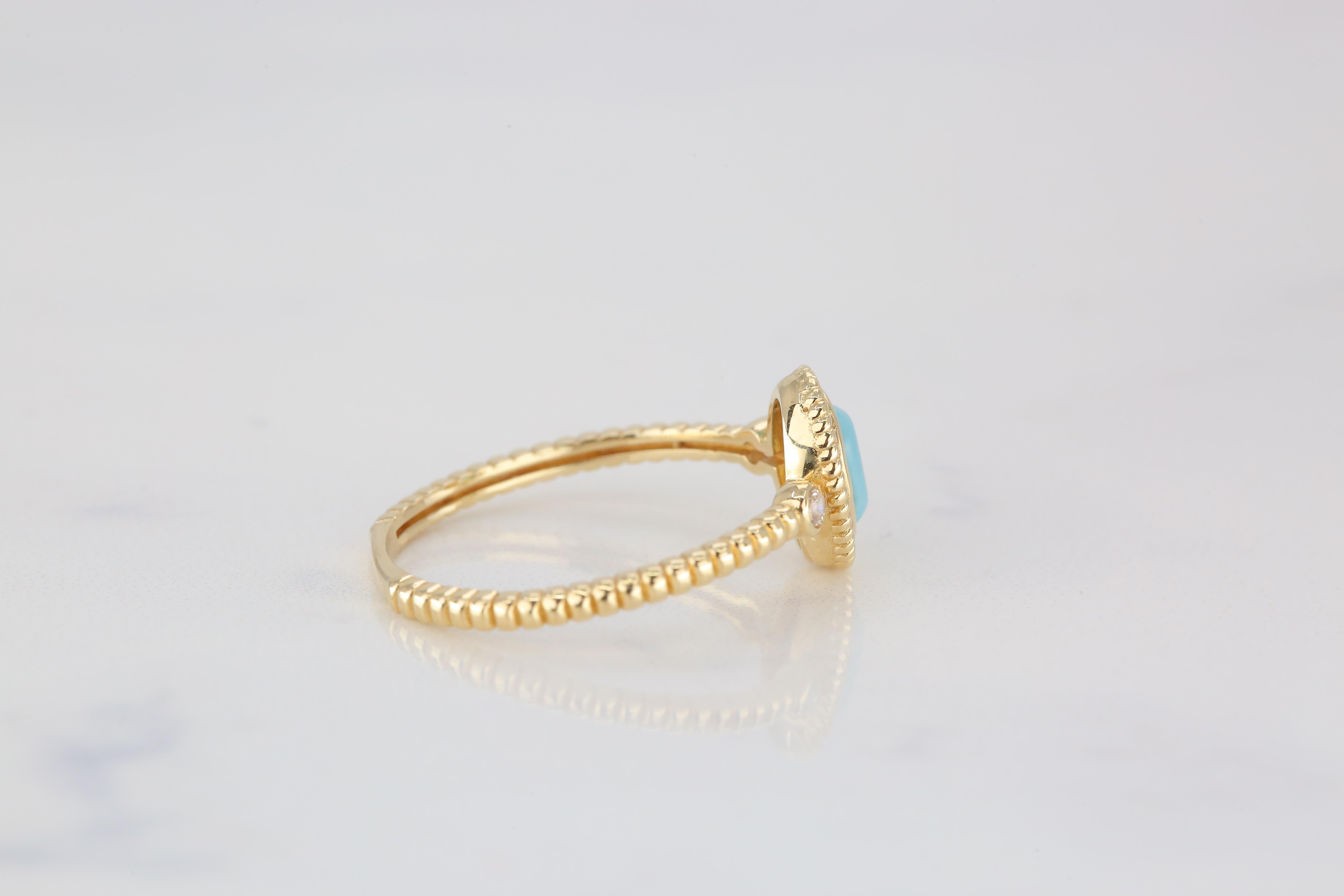 For Sale:  14k Gold Ring, Daily Gold Jewelry, Gift Rings, Combined Ring, Stone Ring 4