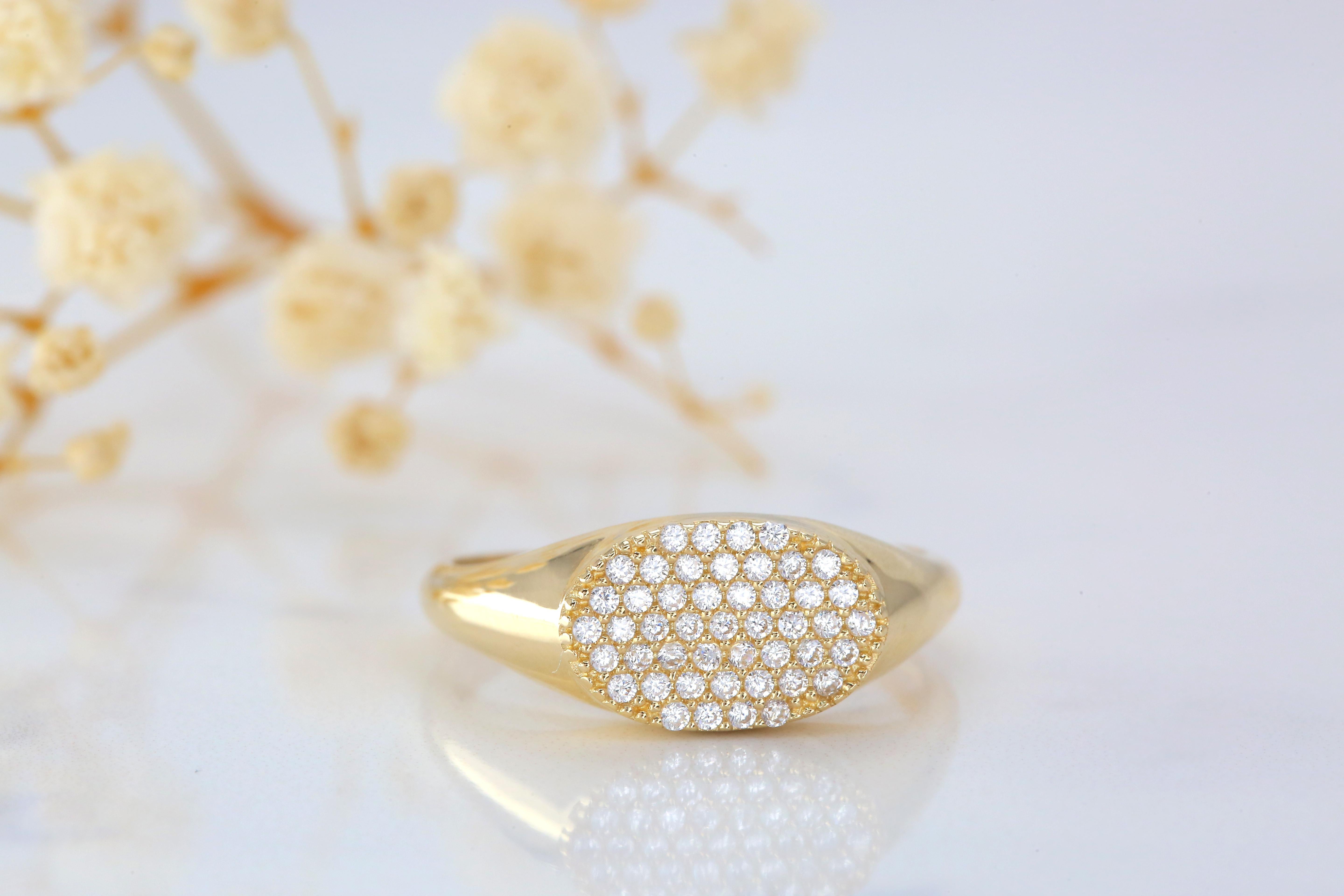 For Sale:  14k Gold Ring, Daily Gold Jewelry, Gift Rings, Combined Ring, Stone Ring 4