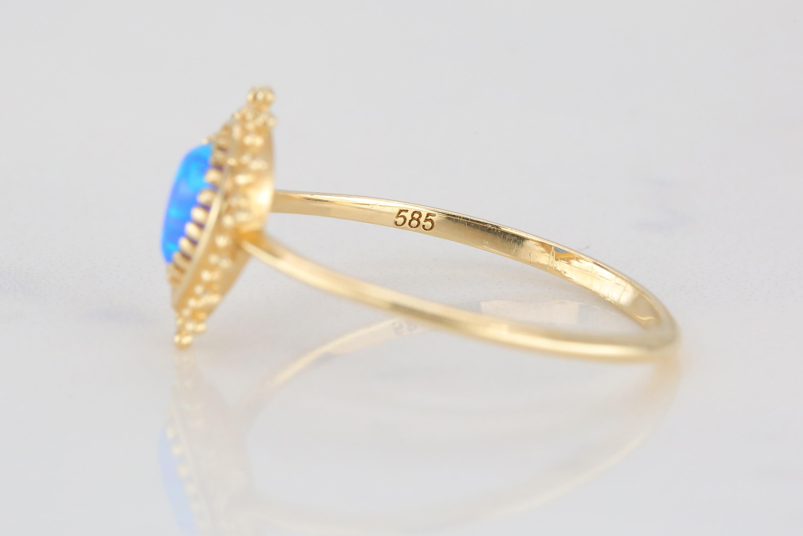 For Sale:  14k Gold Ring, Daily Gold Jewelry, Gift Rings, Combined Ring, Stone Ring 7