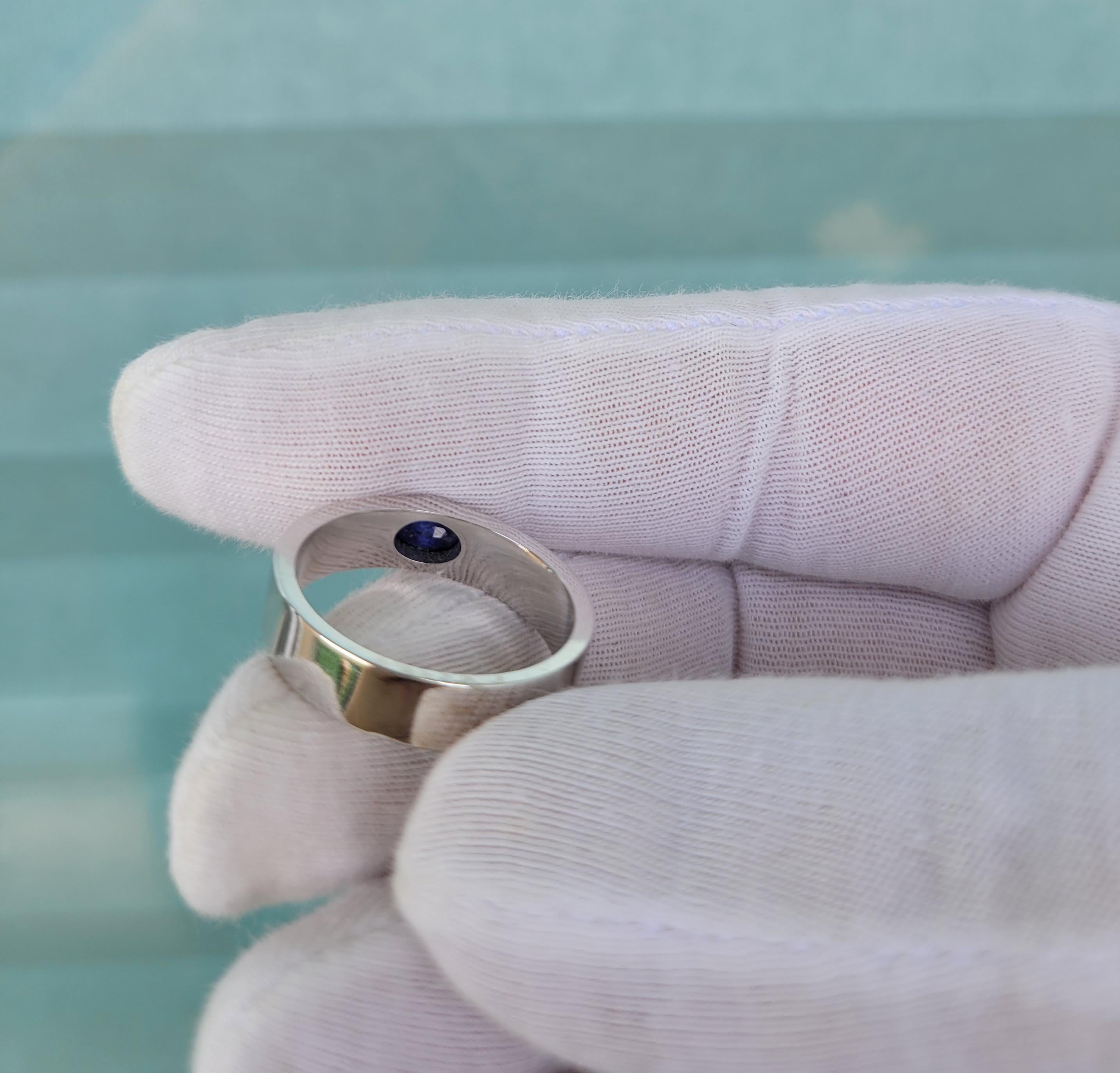 For Sale:  14k Gold Ring for Men with Blue Sapphire 4