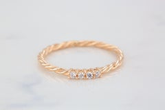 14k Gold Ring Models, Daily Rings, Twisted Ring, Combinable Ring, Gift Gold Ring