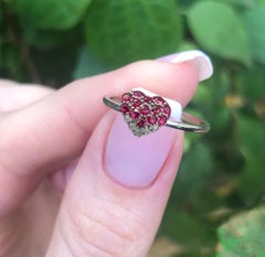 14k Gold Ring with Diamonds and Rubies.
