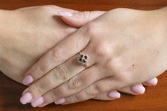 14k Gold Ring with garnets and diamonds, Great Britain, London