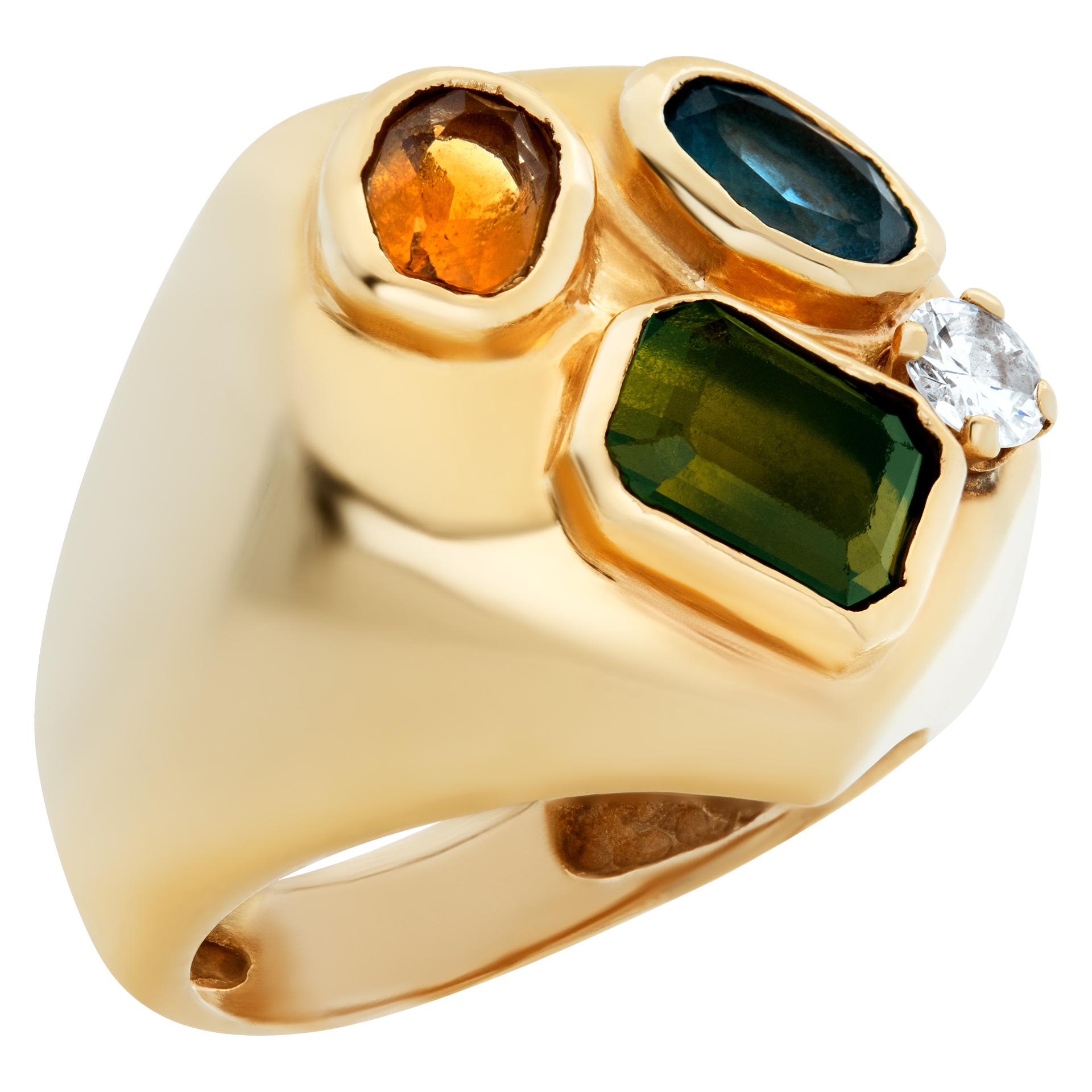 semi precious stone engagement ring