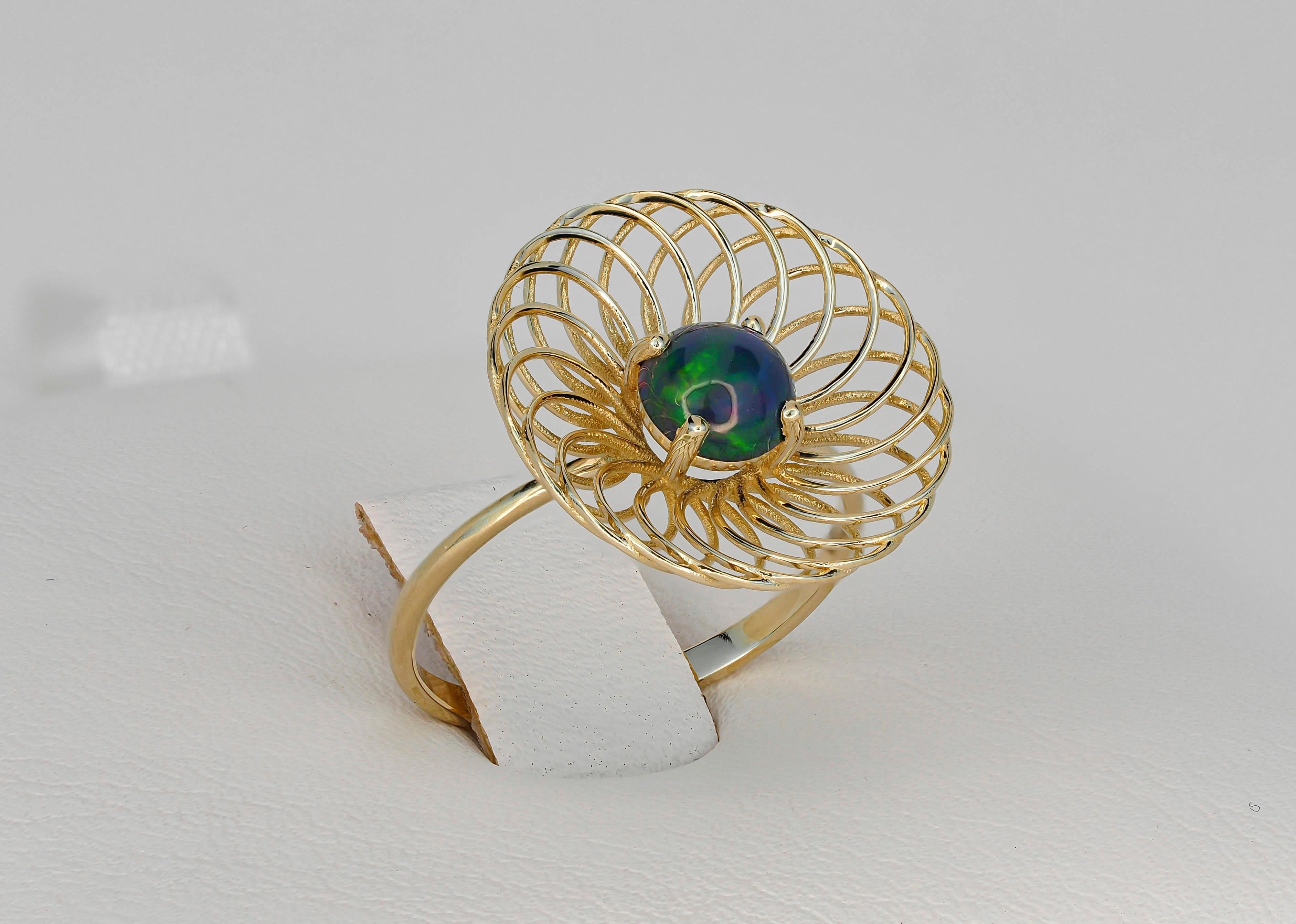 For Sale:  14k Gold Ring with Opal 2