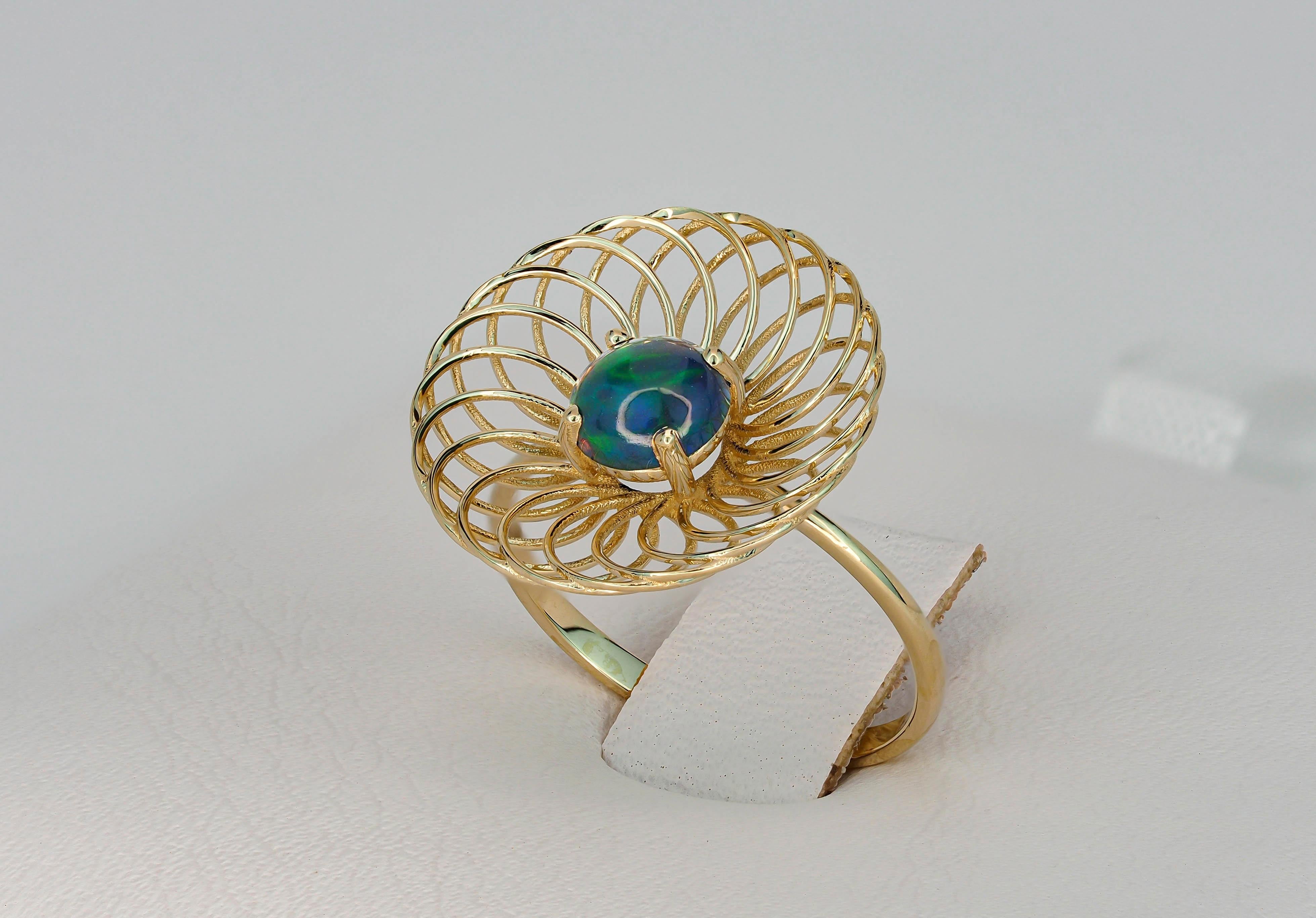 For Sale:  14k Gold Ring with Opal 3
