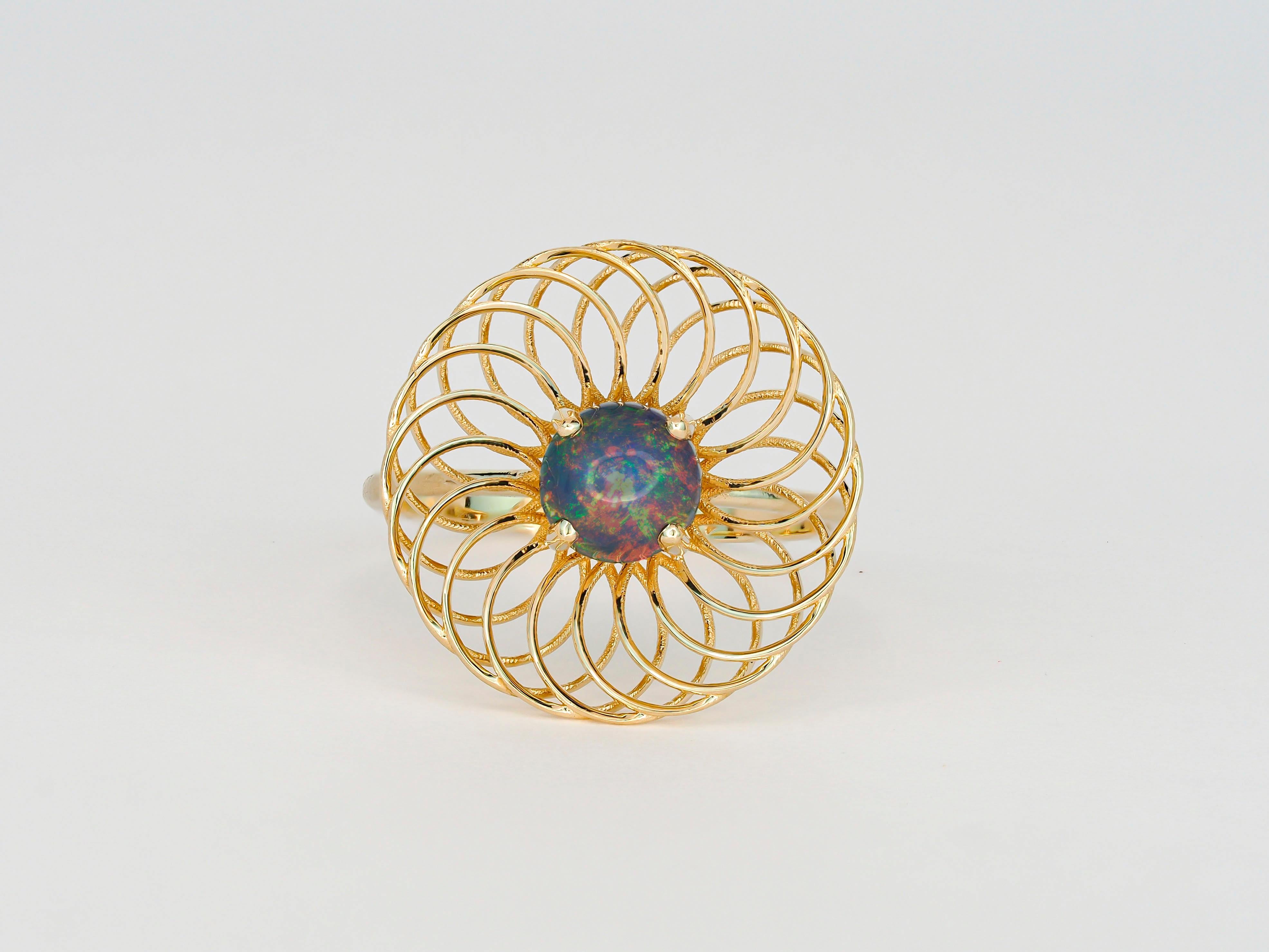For Sale:  14k Gold Ring with Opal 6