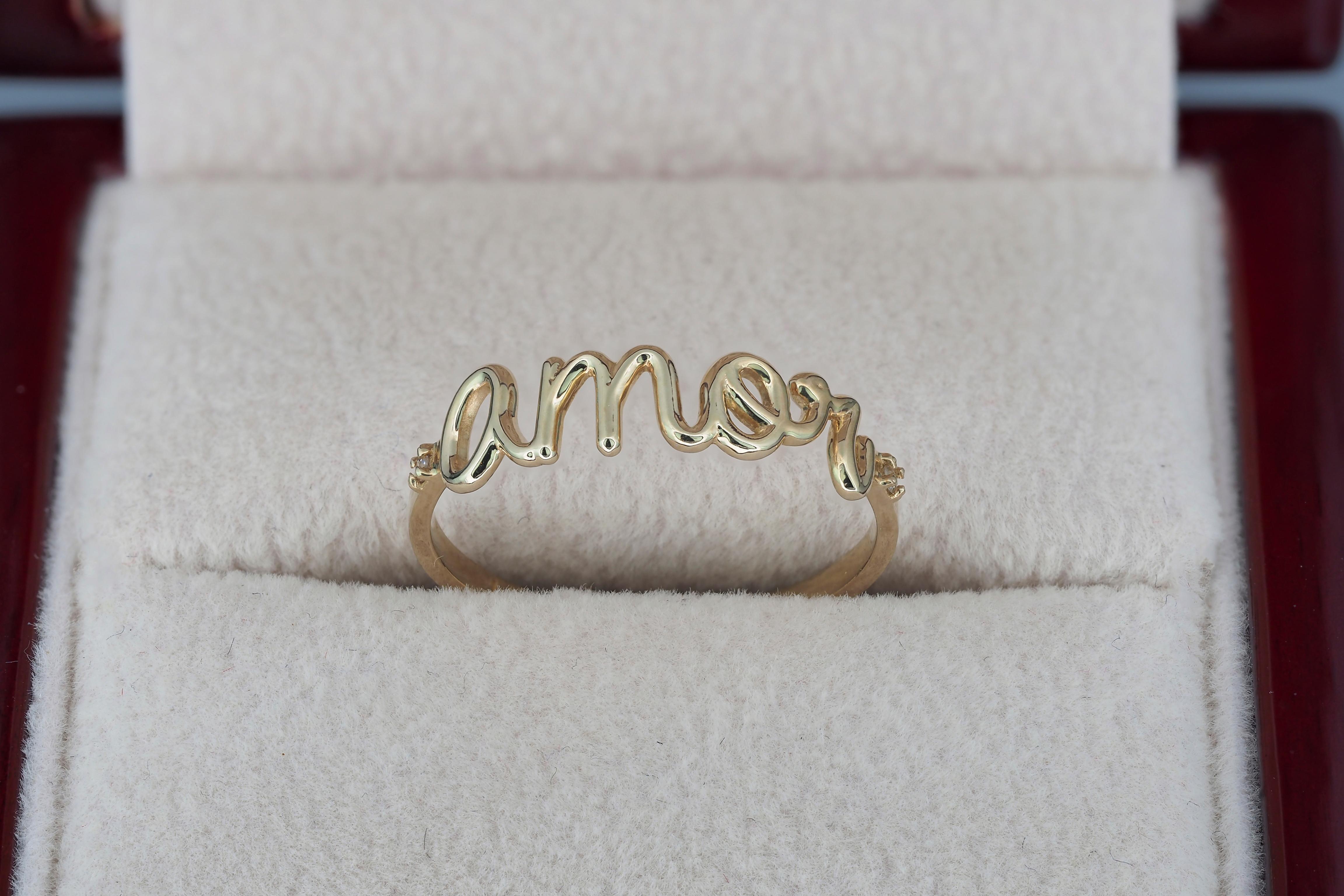 For Sale:  Round Ruby,  Diamonds Amore 14k gold ring 11