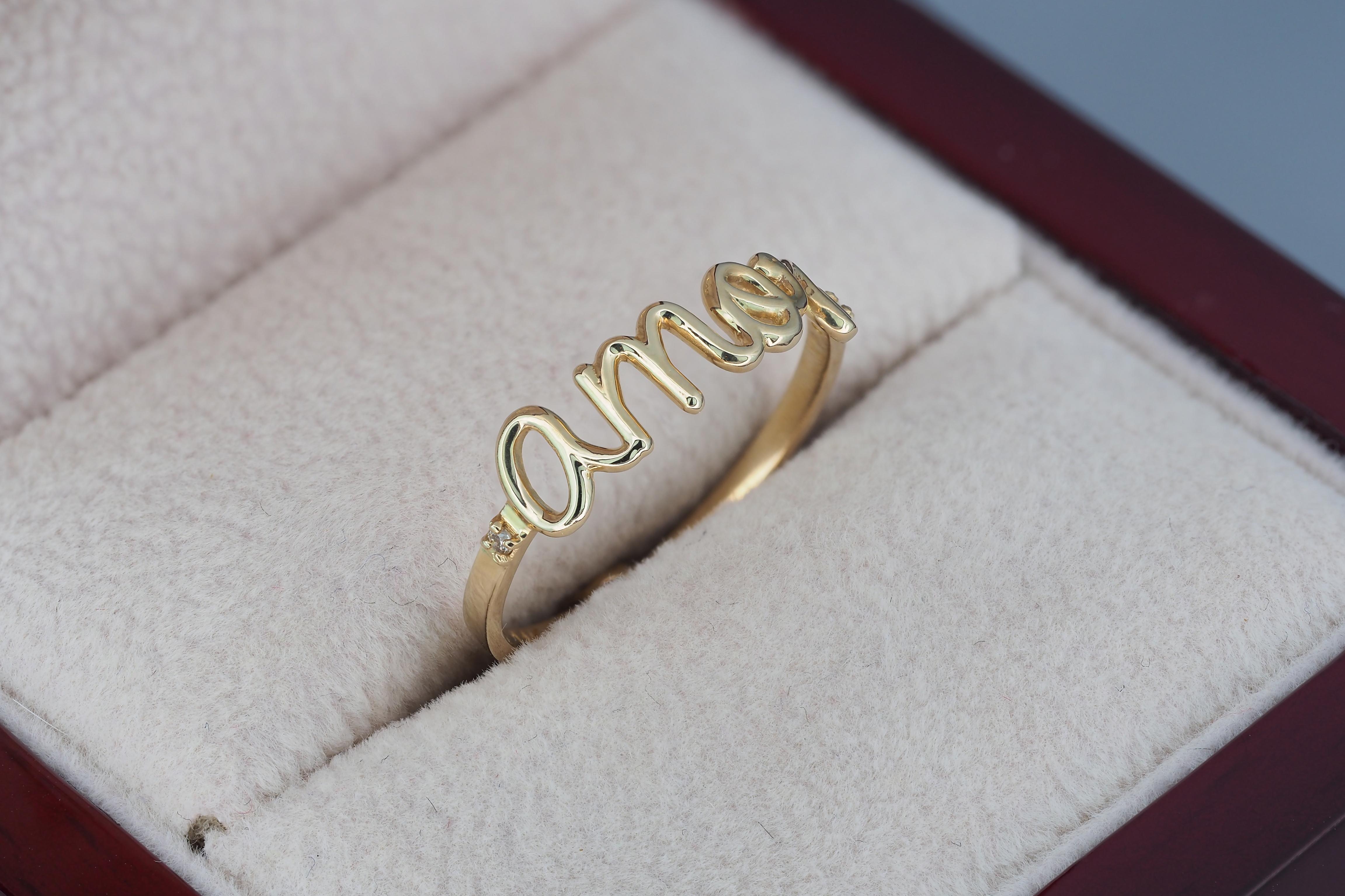 For Sale:  Round Ruby,  Diamonds Amore 14k gold ring 12