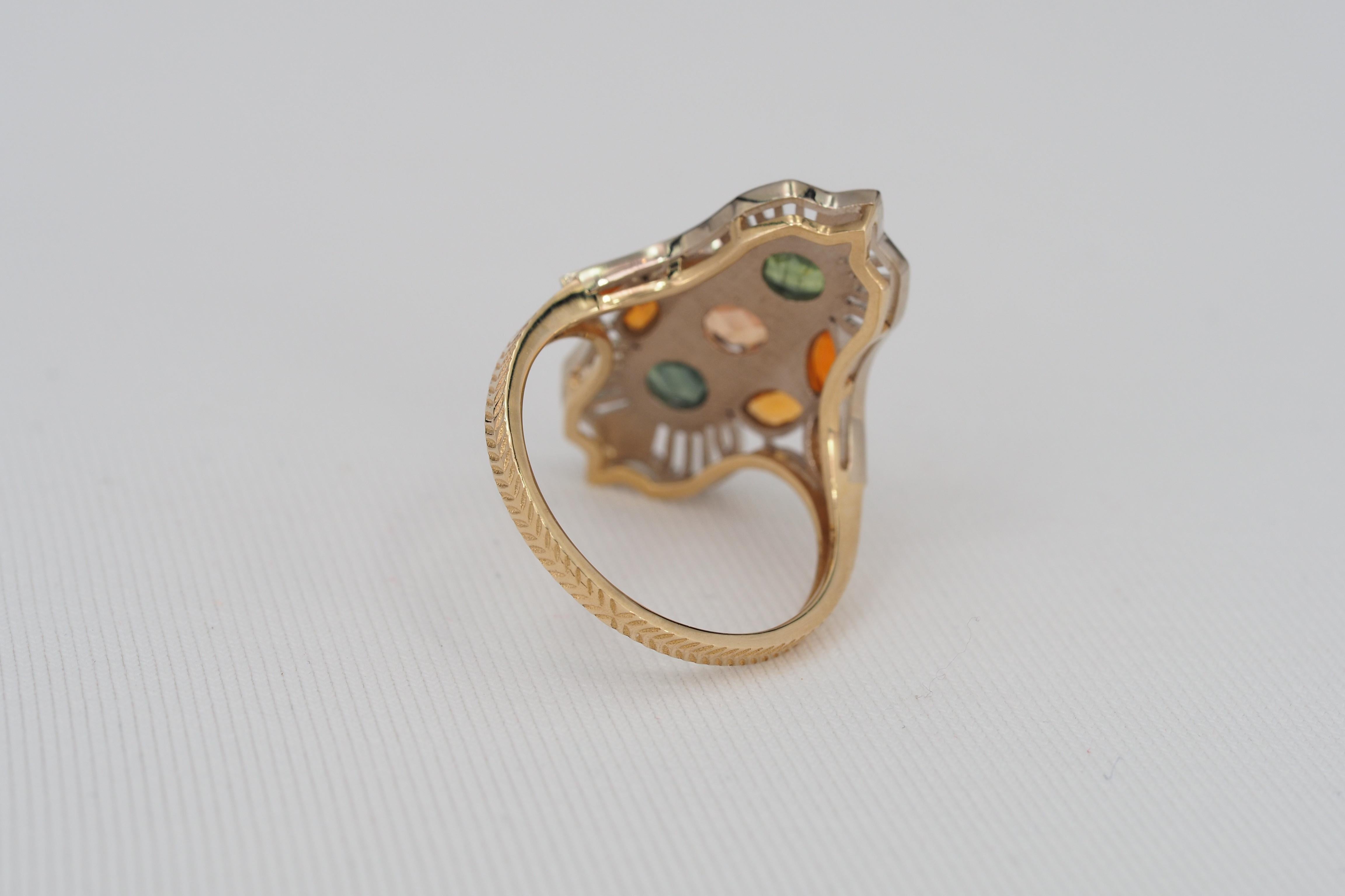 For Sale:  Vintage style sapphire 14k gold ring 5