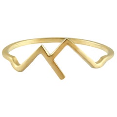 18k Gold Ring, Love Ring Gold Stacking Rings Gold Ring, Dainty Ring Minimalist