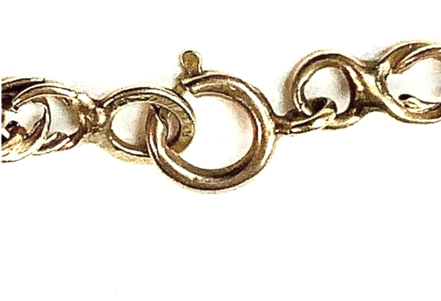 da uomo o donna Bracciale a catena in oro 14k in vendita