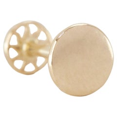 Clous d'oreilles en or 14 carats avec perçage rond et circulaire, en forme de cercle