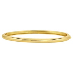 14k Gold Round Bangle