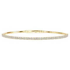 Diamond Slim 14K Yellow Gold Line Bracelet