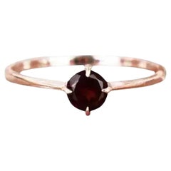 14k Gold Round Gemstone 5 mm Round Gemstone Ring Gemstone Engagement Ring