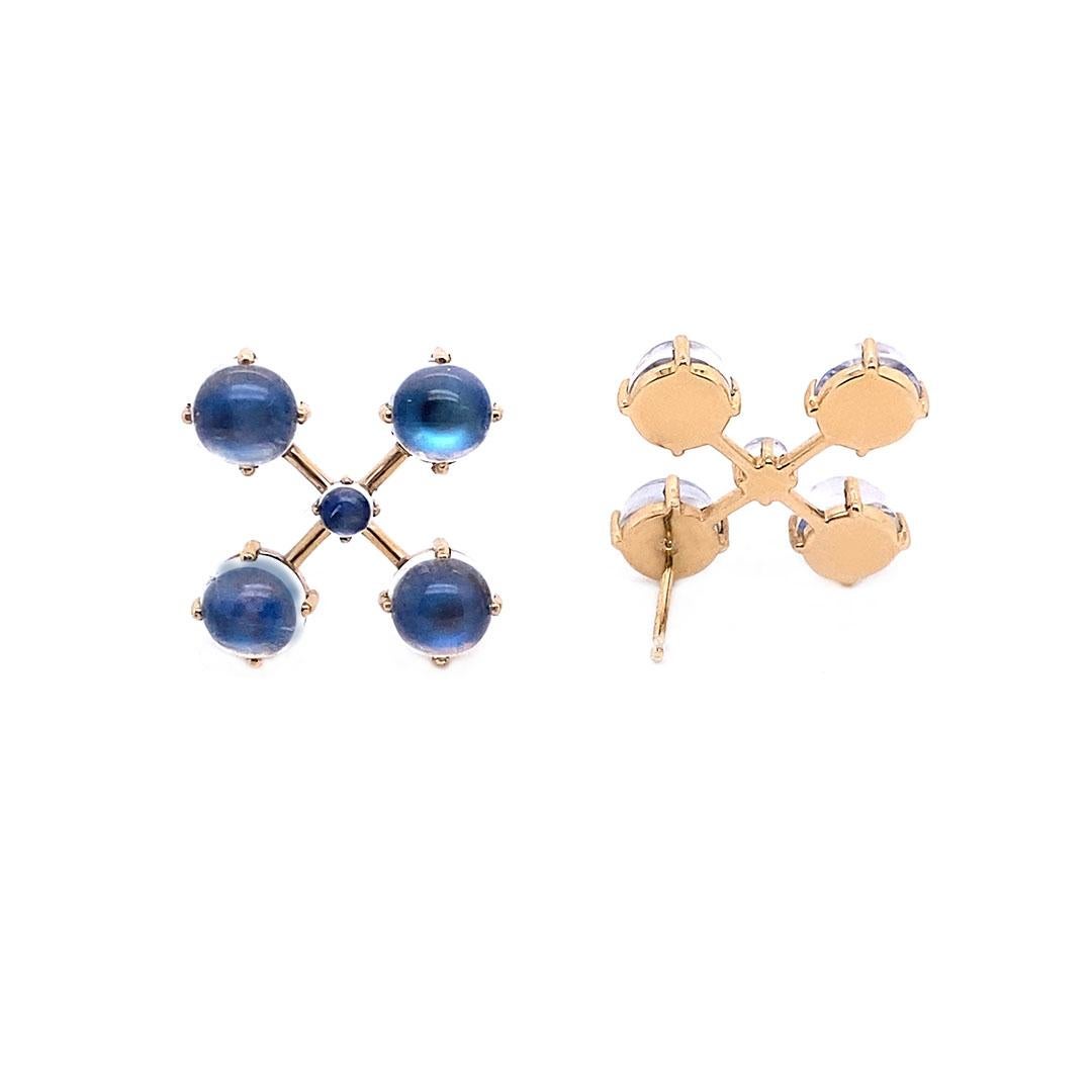 royal blue and gold earrings