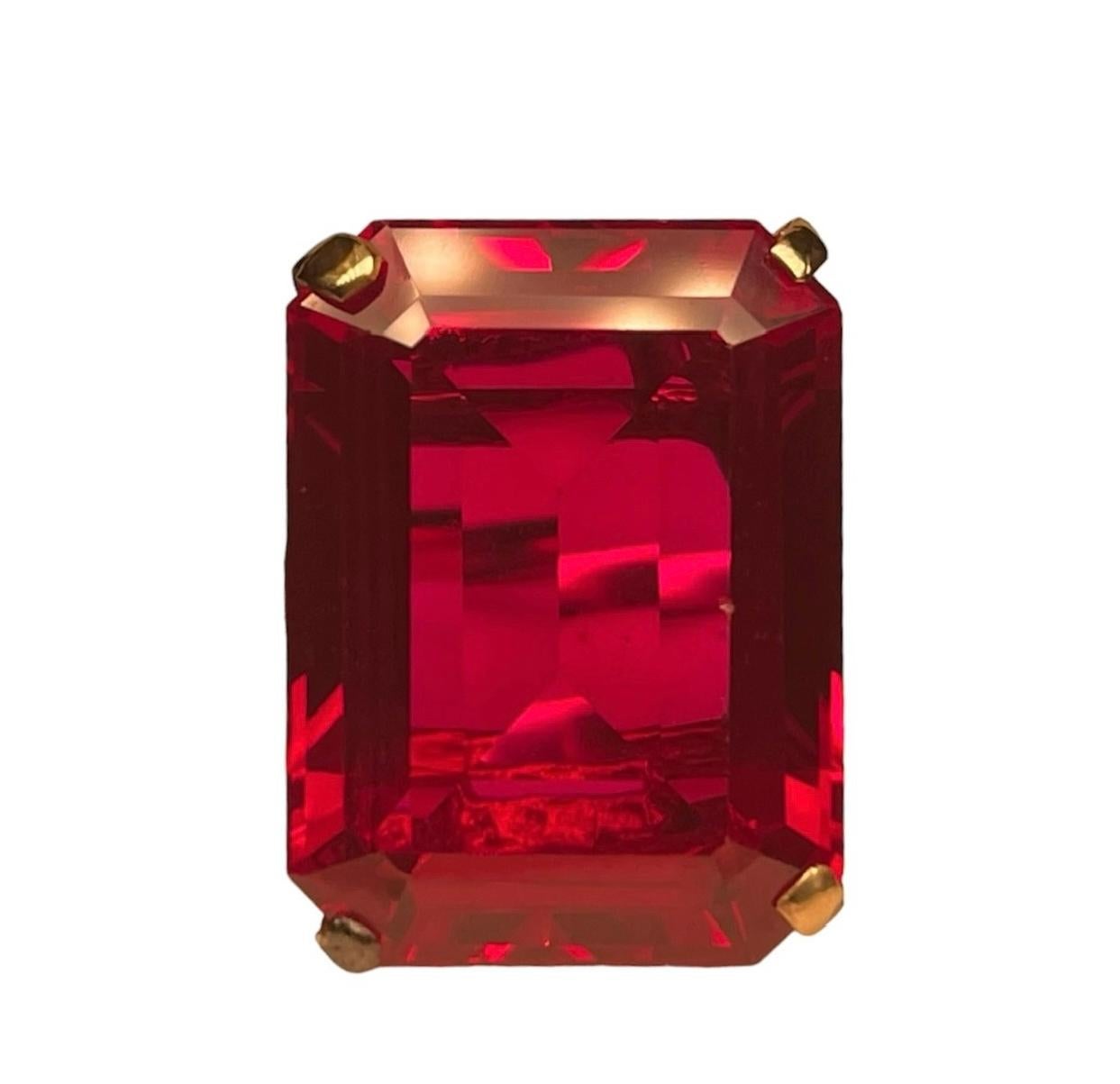 14K Gold Ruby Cocktail Ring For Sale