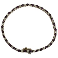 14K Gold Ruby & Diamond Tennis Bracelet – 2.25 tcw, 7 Inch