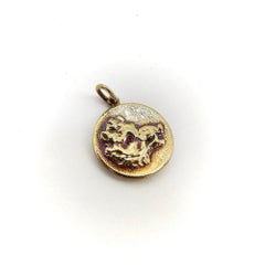 14k Gold & Ruby Victorian Inspired Signature Boar Pendant-Charm