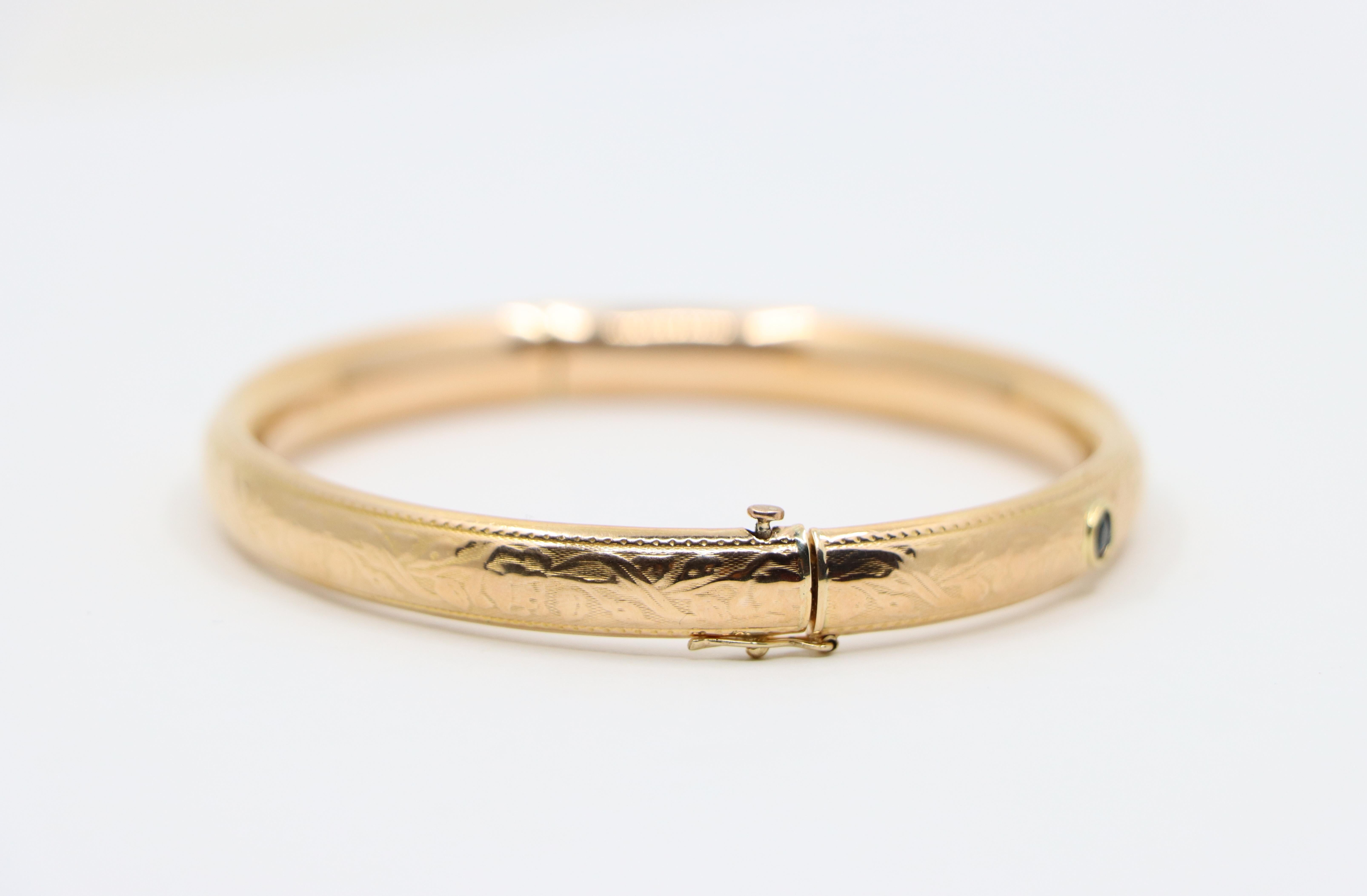 Pulsera Zafiro Diamante Oro 14K en Bueno Estado en Flushing, NY