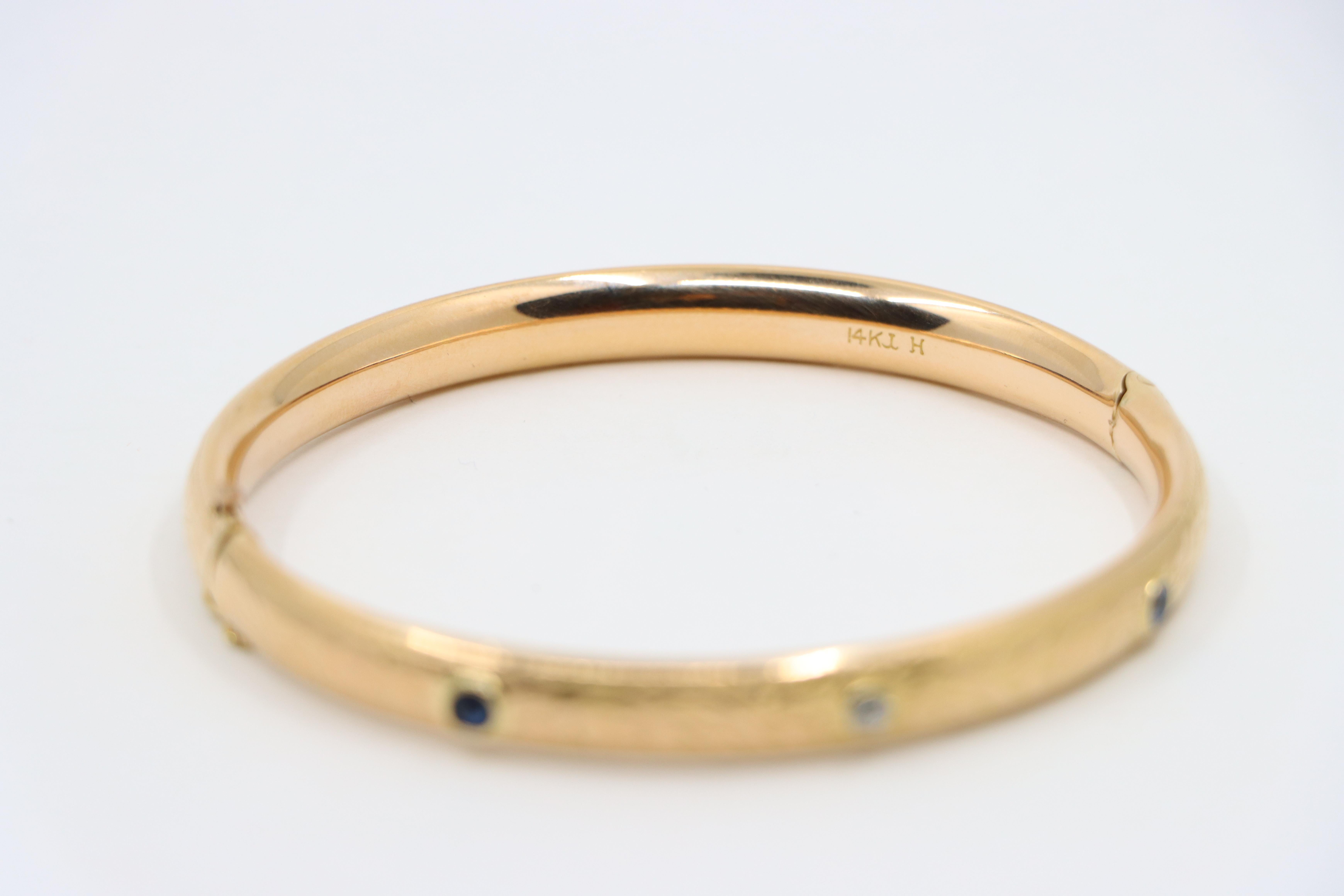 Pulsera Zafiro Diamante Oro 14K 3