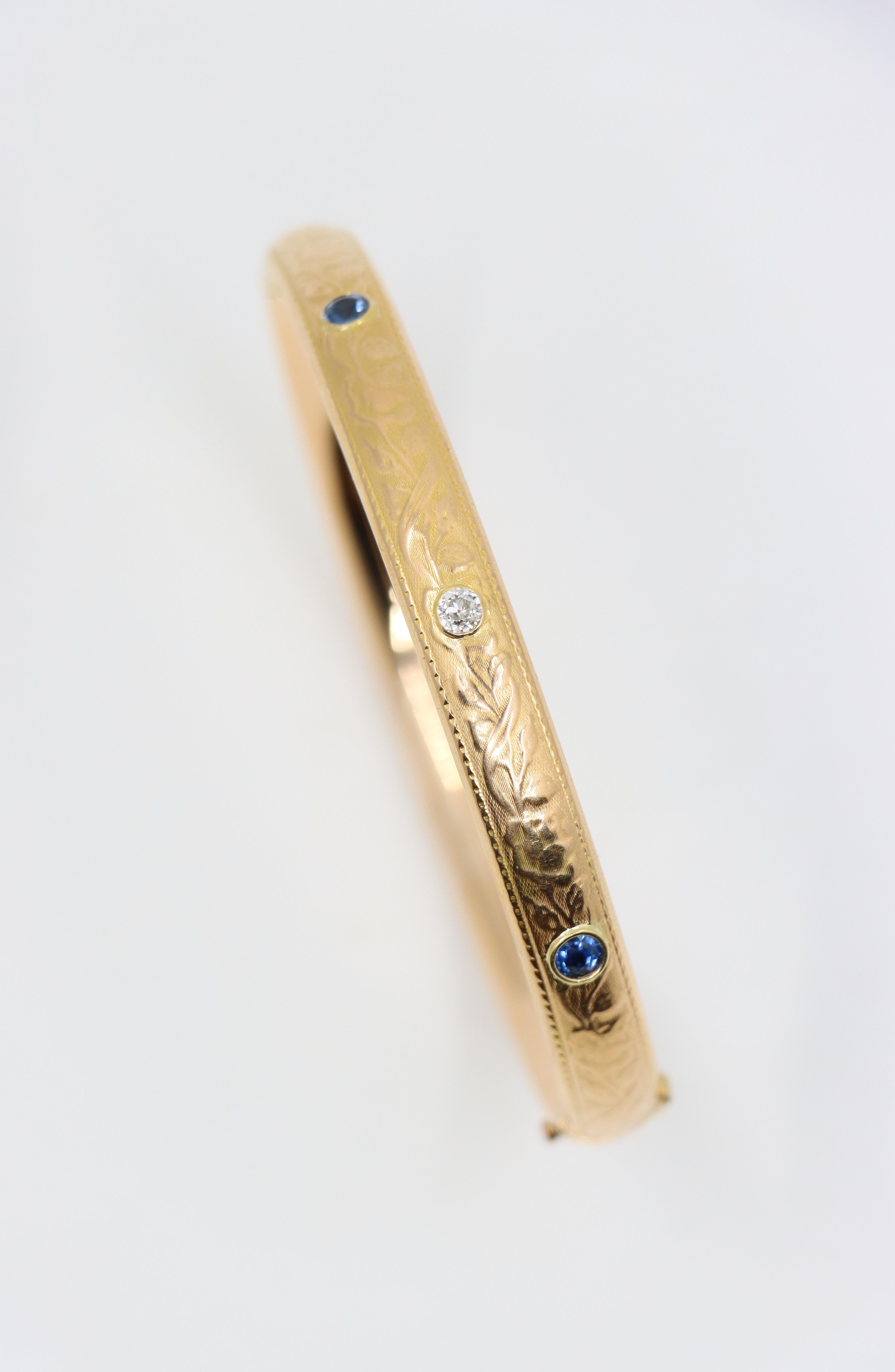 Pulsera Zafiro Diamante Oro 14K 4
