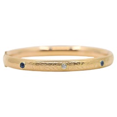 Pulsera Zafiro Diamante Oro 14K