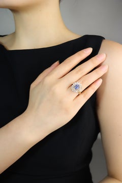 14K Gold Sapphire Diamond Ring