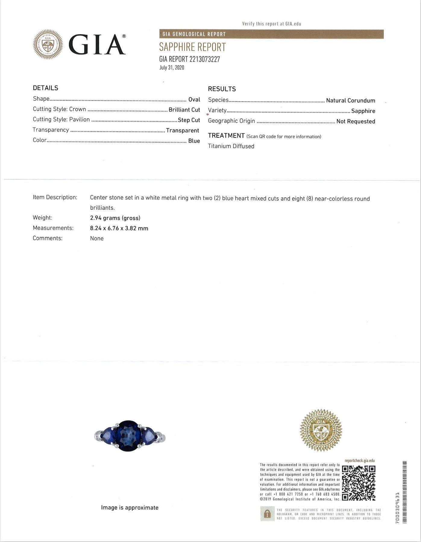 Bague en or 14 carats, saphir et diamant Unisexe en vente