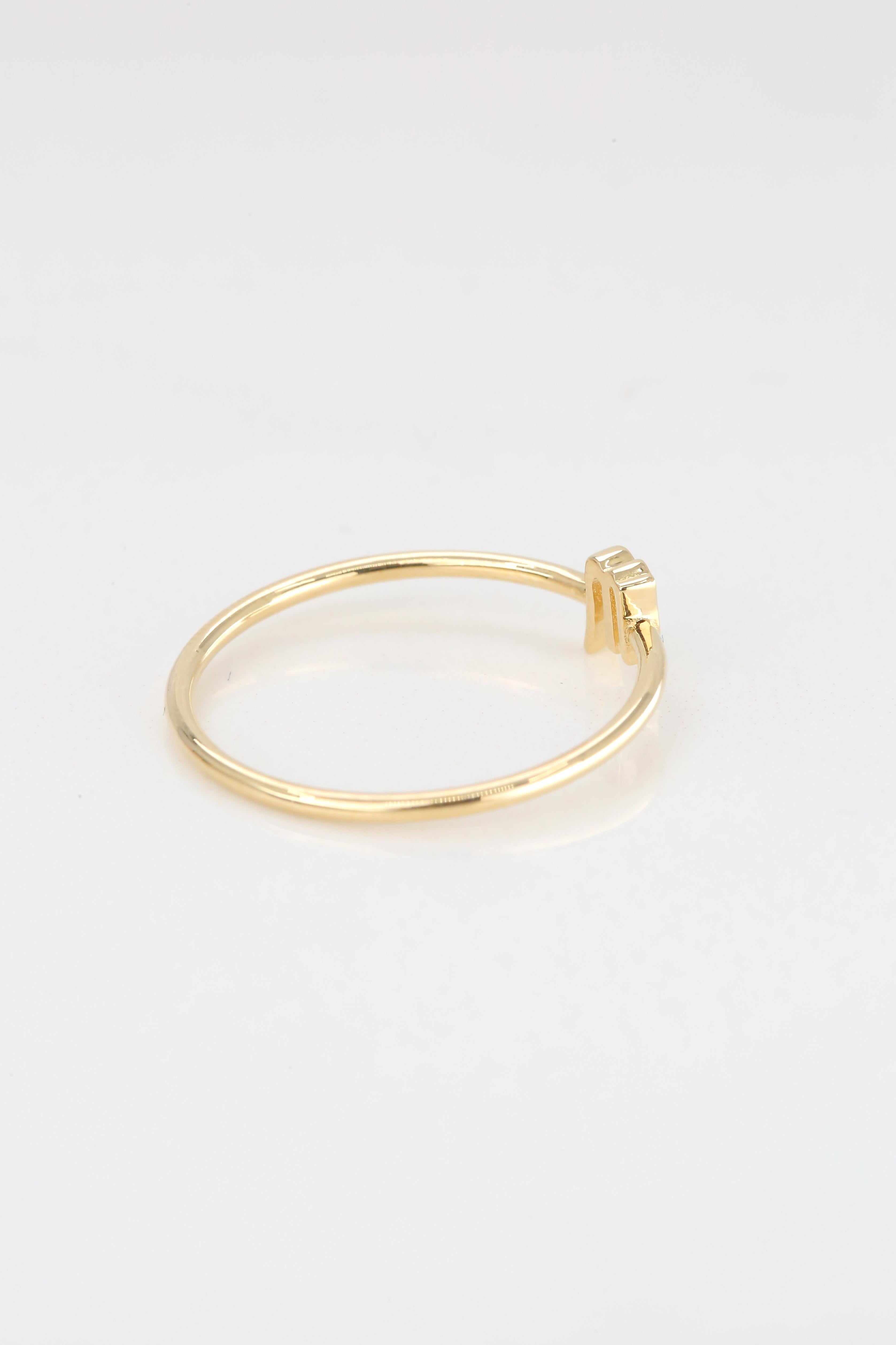 For Sale:  14K Gold Scorpio Ring, Scorpio Sign Gold Ring 7