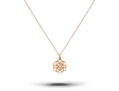 14k Gold Seed of Life Pendent Flower of Life Pendant Spiritual Necklace