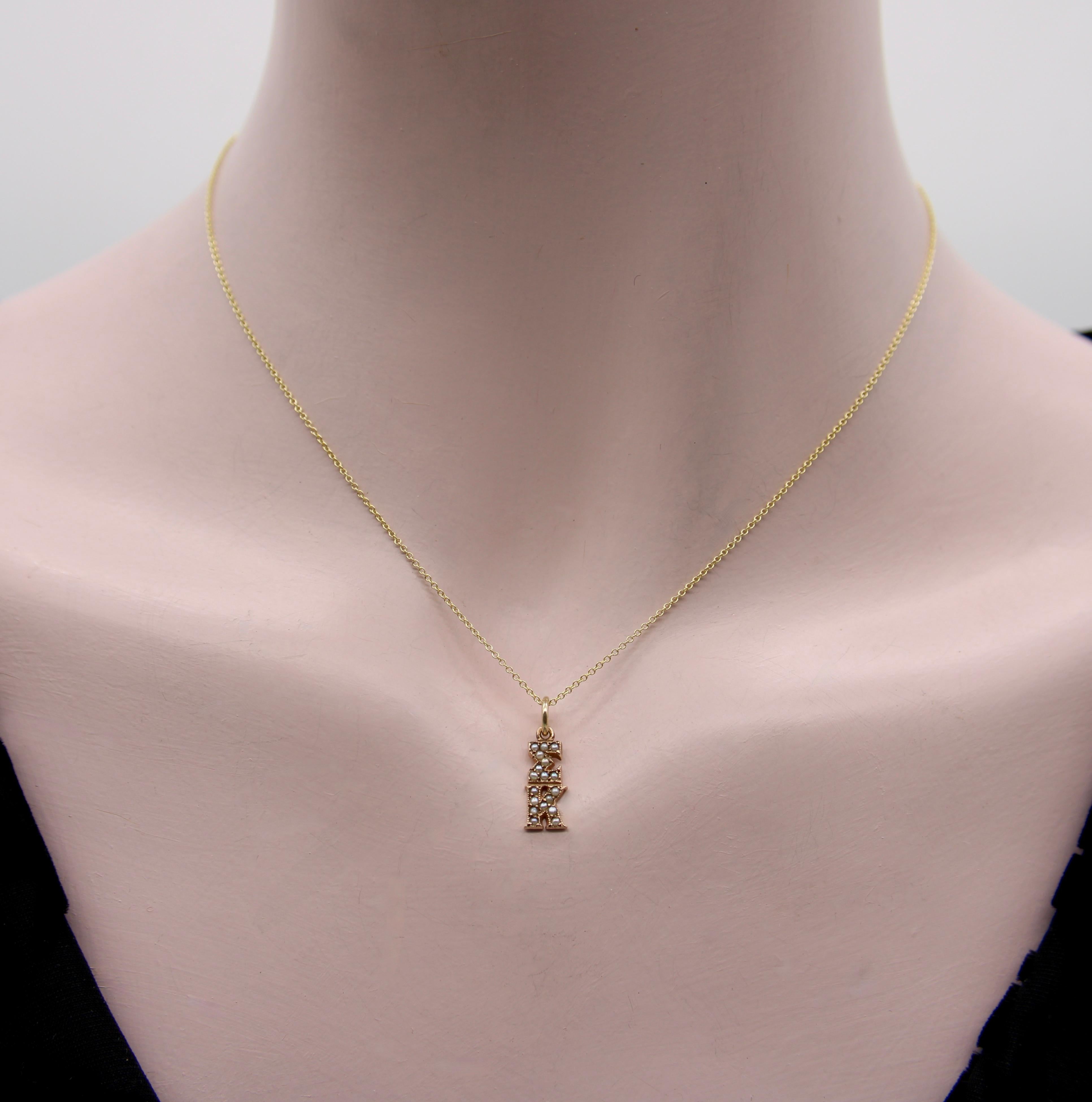 Ciondolo Sigma Kappa in oro 14 carati in vendita 1