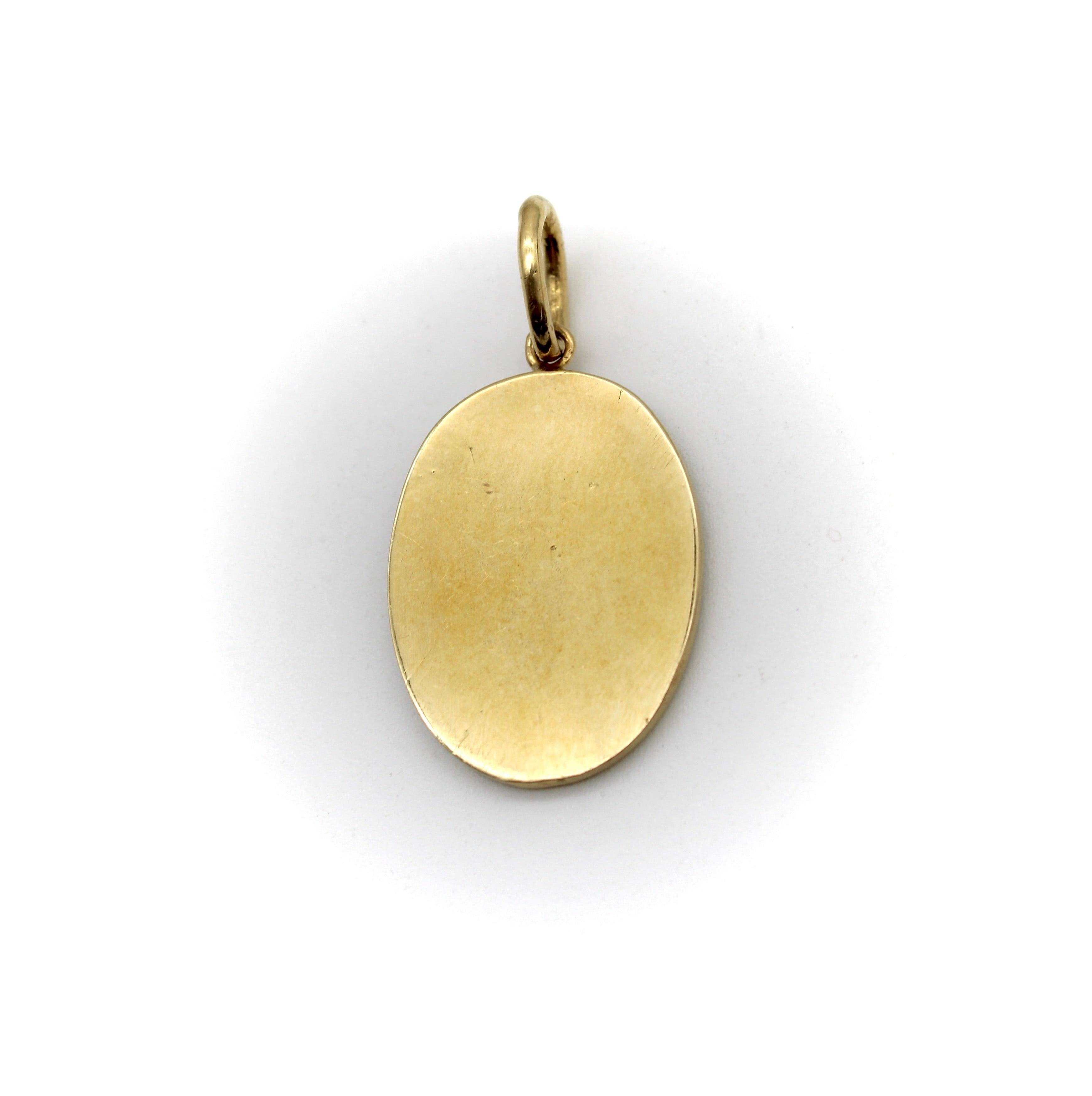 14K Gold Signature Classical Revival Venus and Mars Medallion 2