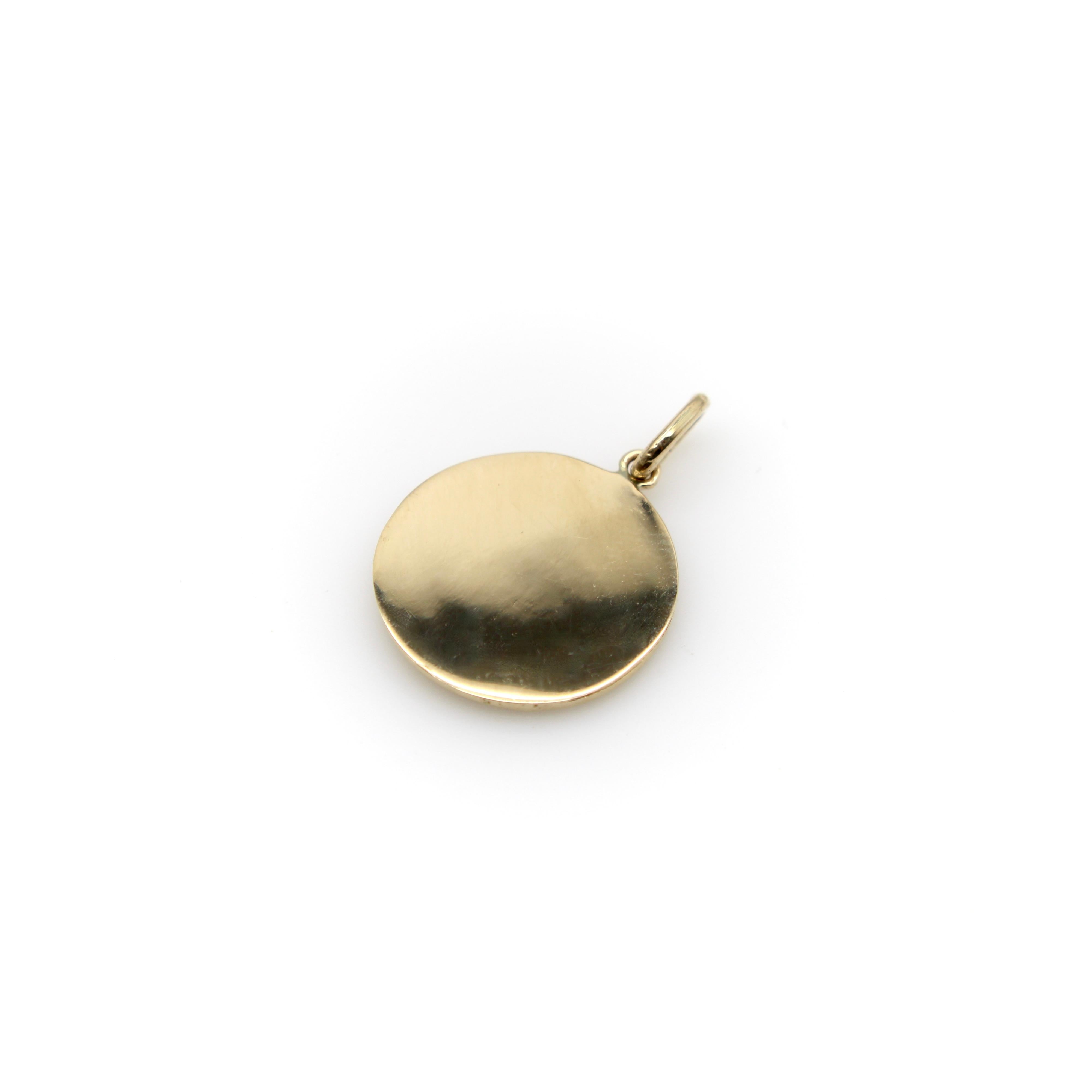 14K Gold Signature Egyptian Revival Vulture Pendant-Charm In New Condition For Sale In Venice, CA