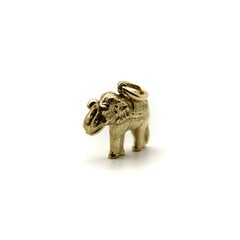 14K Gold Signature Elephant Pendant or Charm
