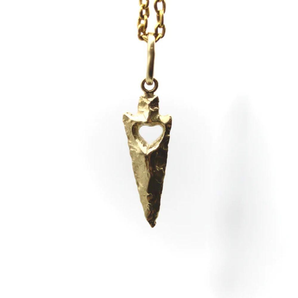 14k gold arrowhead pendant