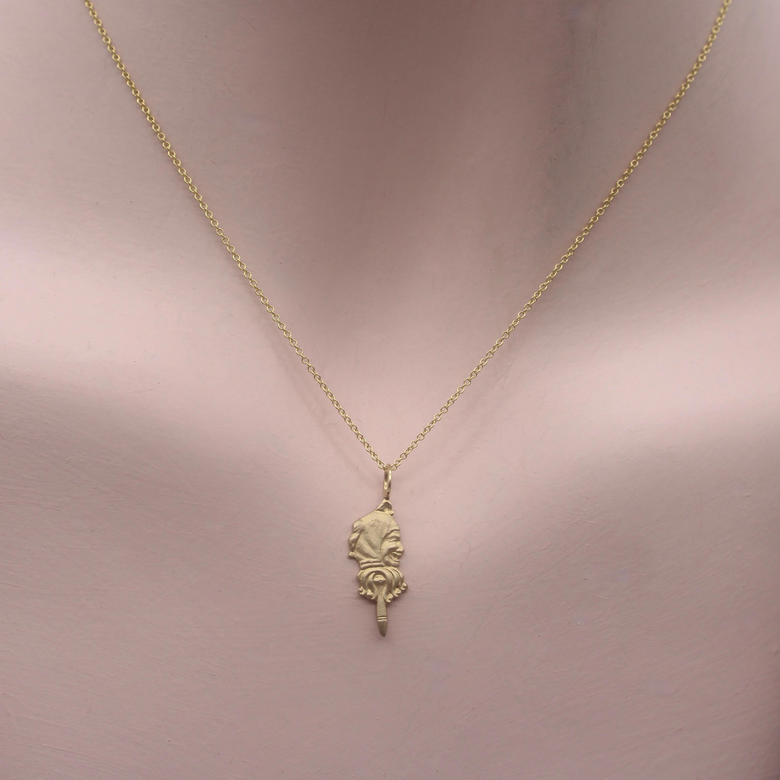 Women's or Men's 14k Gold Signature Joker or Jester Face Charm