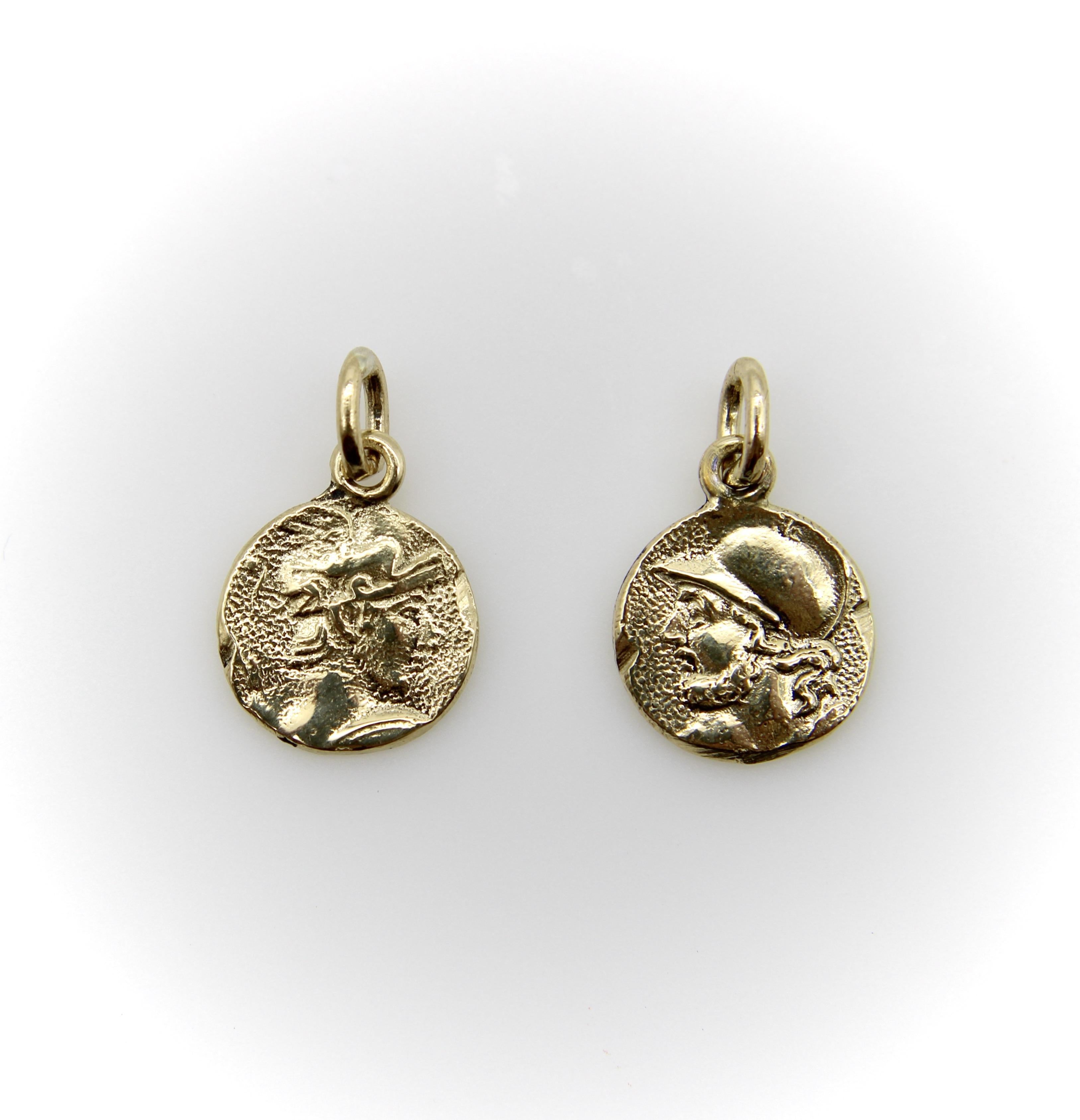 Pendentif en or 14K Signature Mars Warrior en vente 2