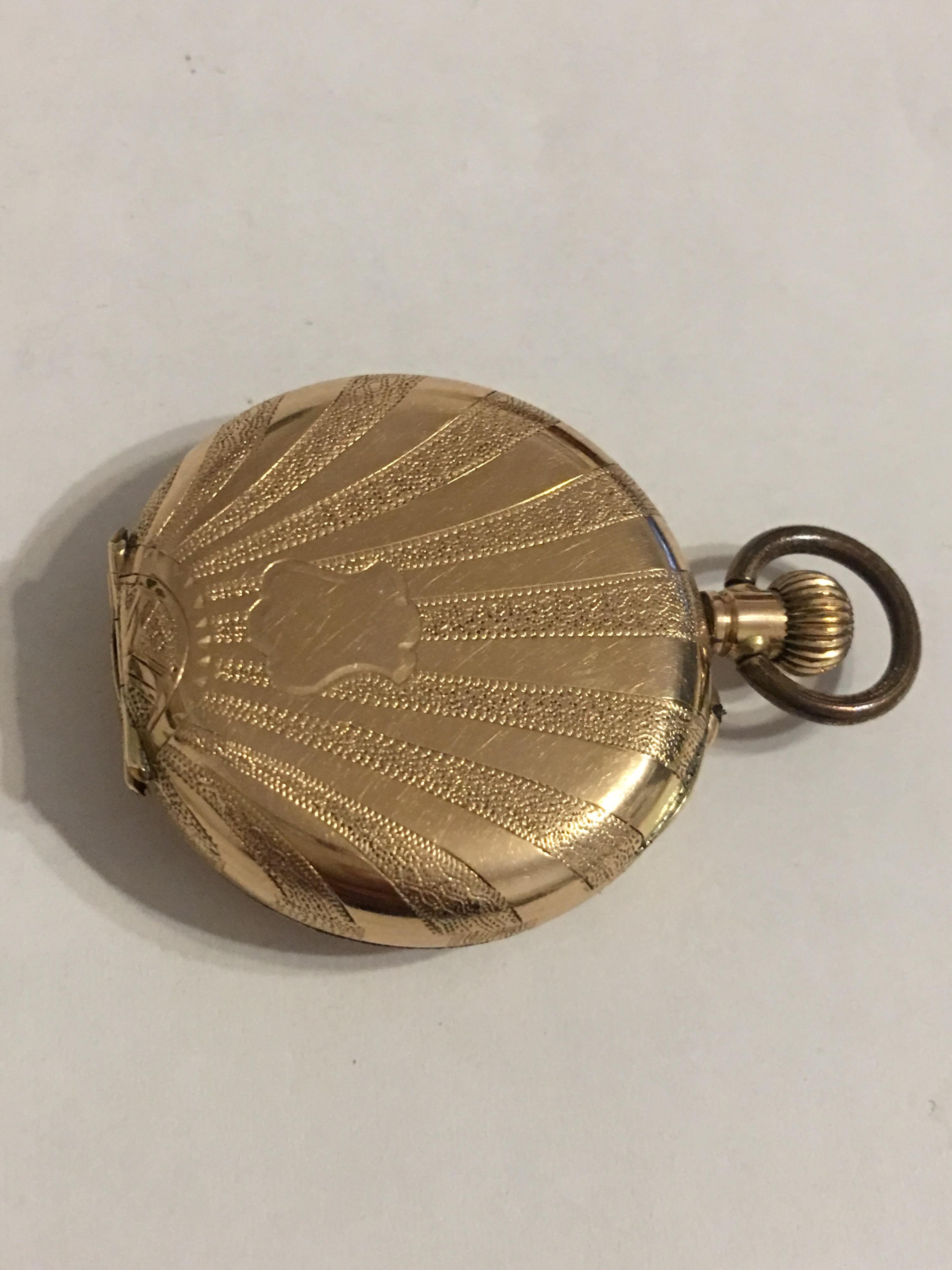 14 Karat Gold Small Antique Pocket / Fob Watch 6