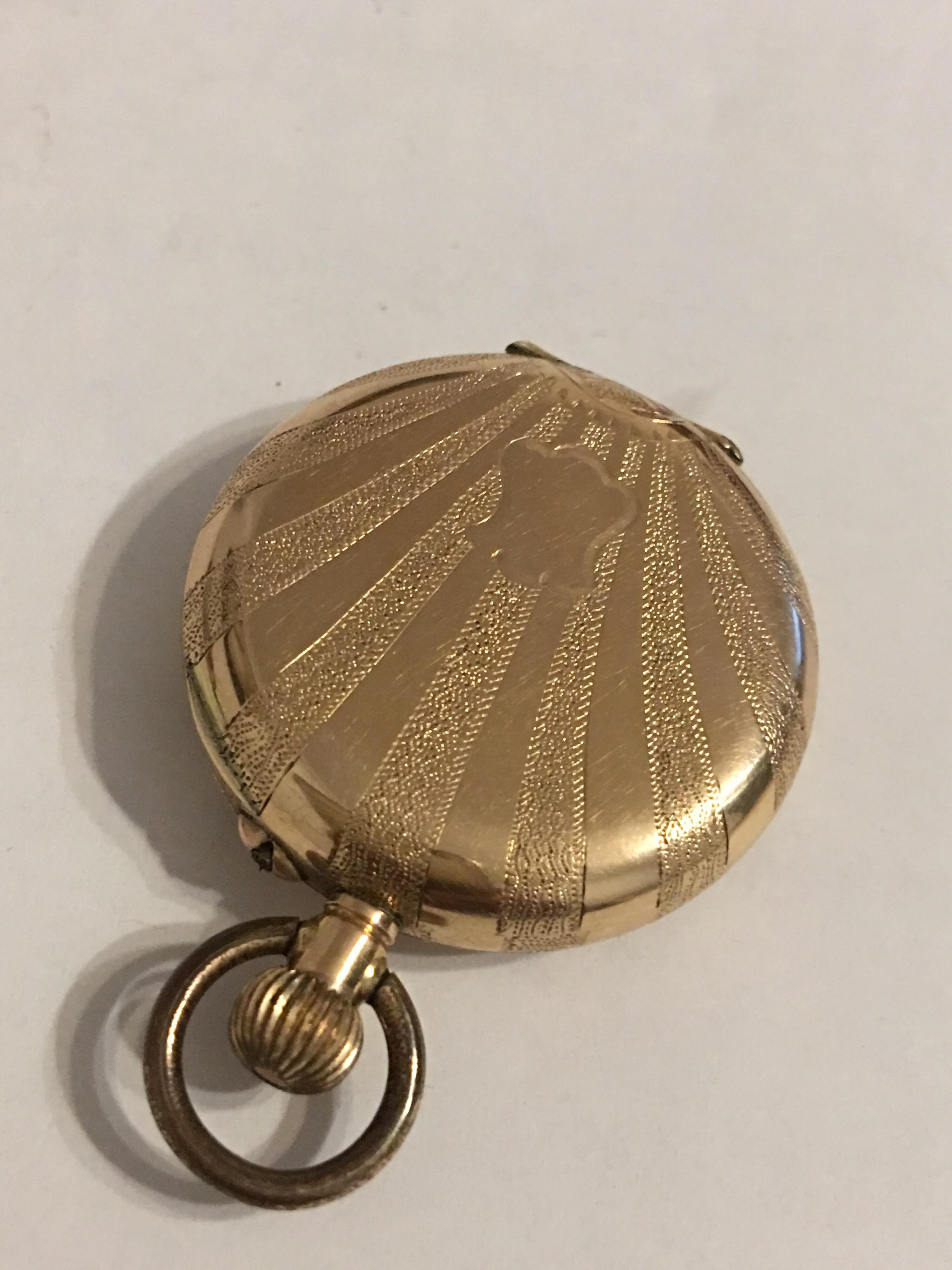 14 Karat Gold Small Antique Pocket / Fob Watch 7