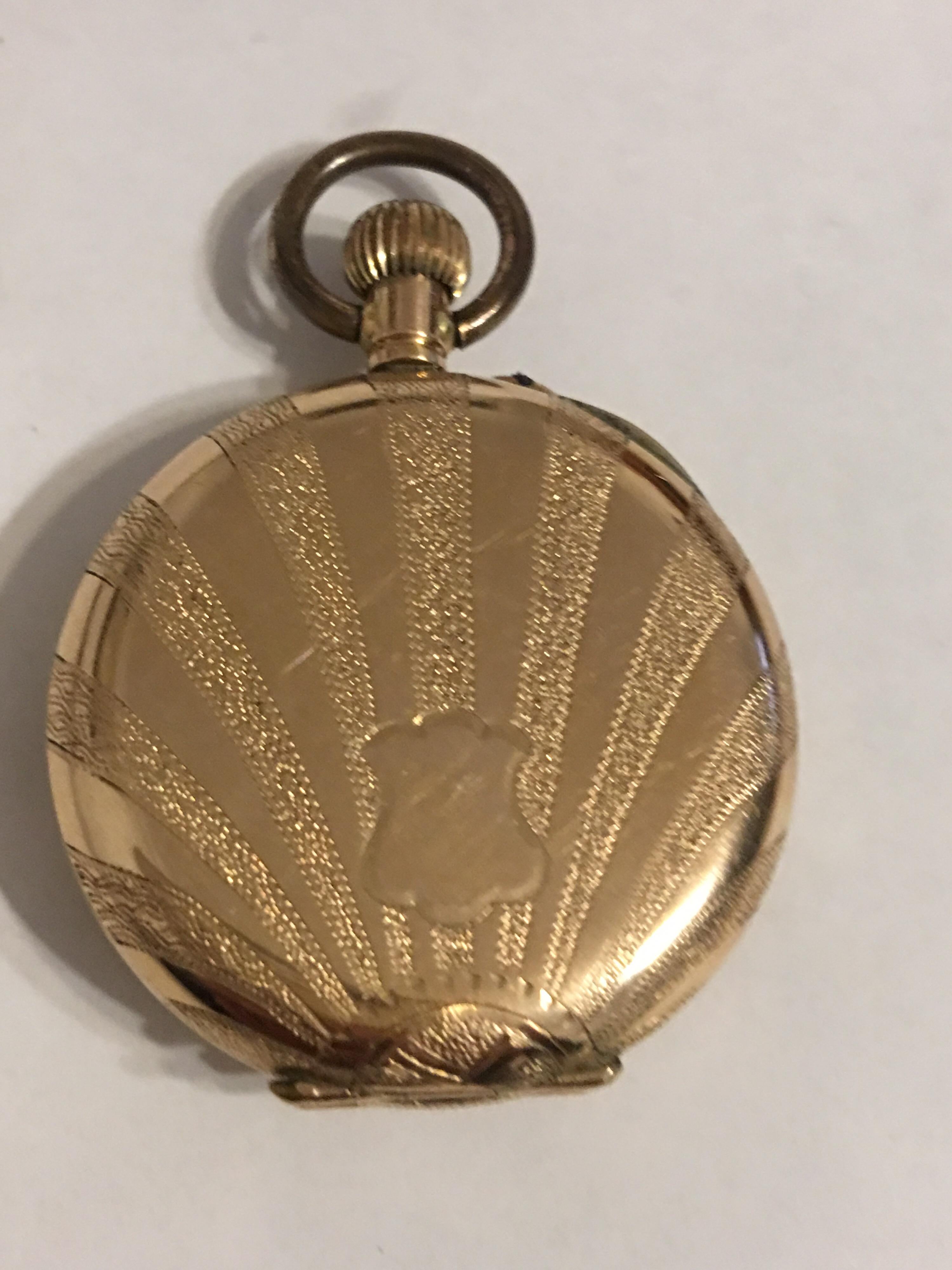 14 Karat Gold Small Antique Pocket / Fob Watch In Good Condition In Carlisle, GB