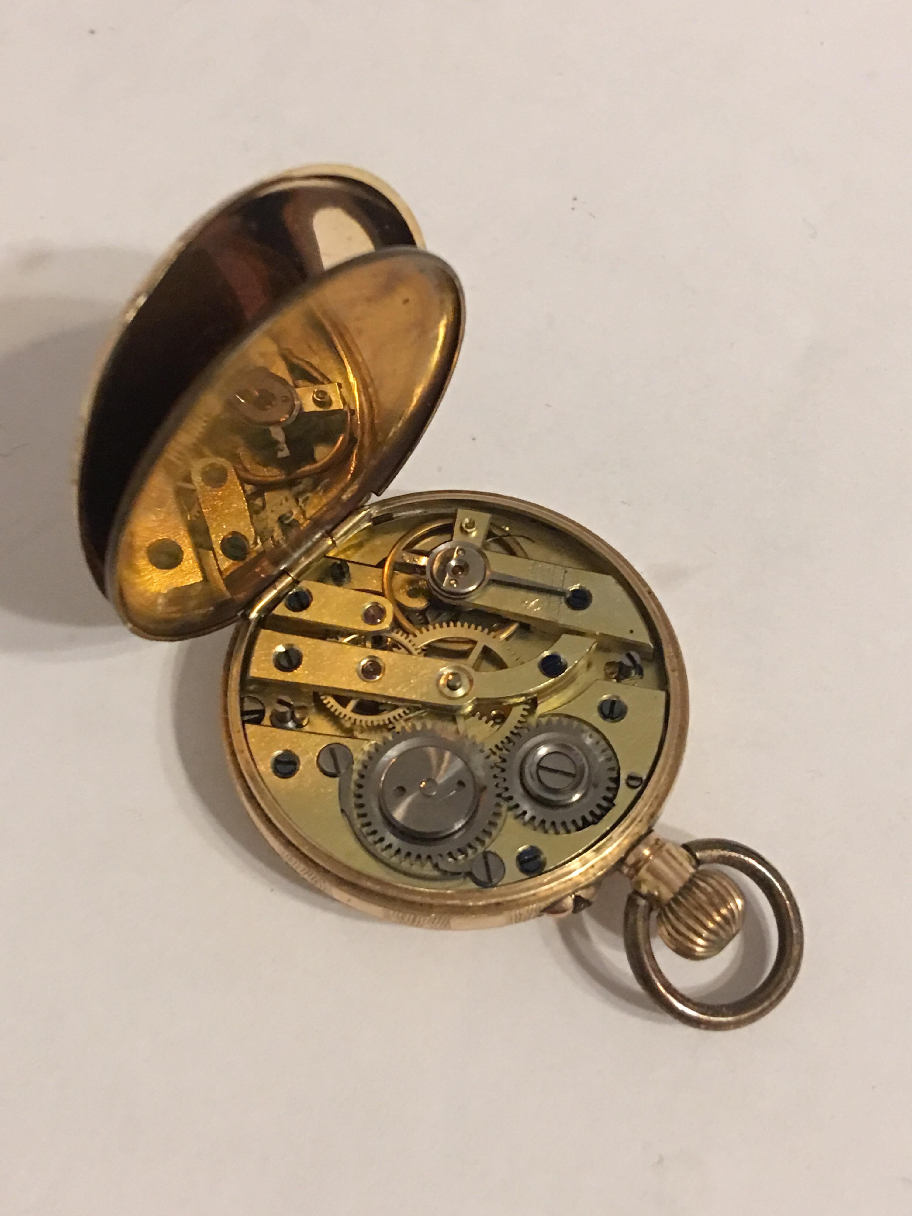14 Karat Gold Small Antique Pocket / Fob Watch 2