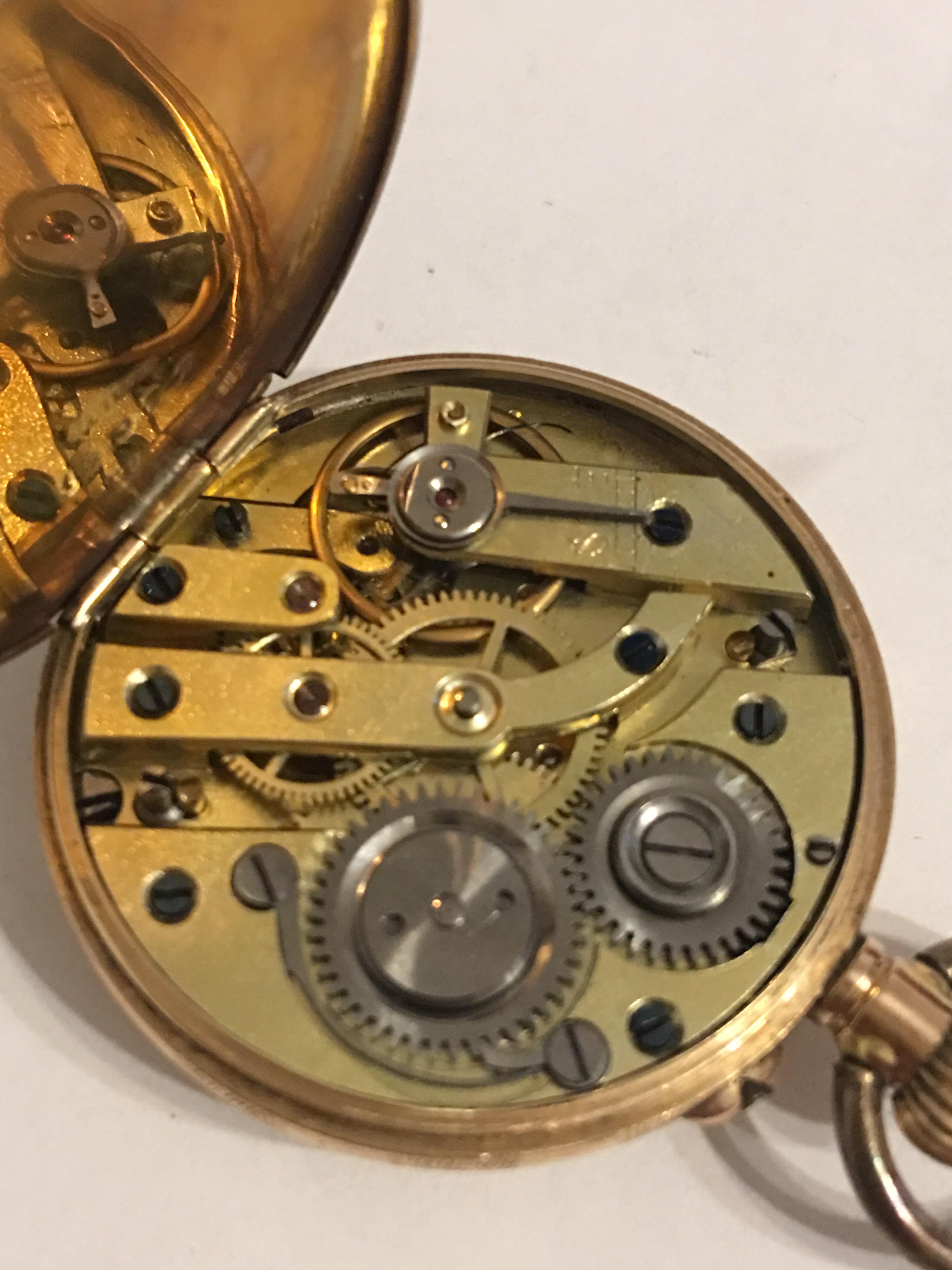 14 Karat Gold Small Antique Pocket / Fob Watch 4