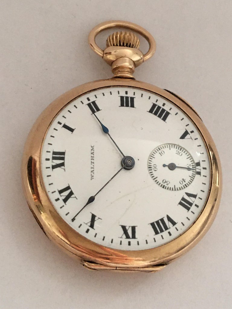 14 Karat Gold Small A.W.W. Co. Waltham Mass Pocket Watch For Sale at 1stDibs a.w.w.co waltham